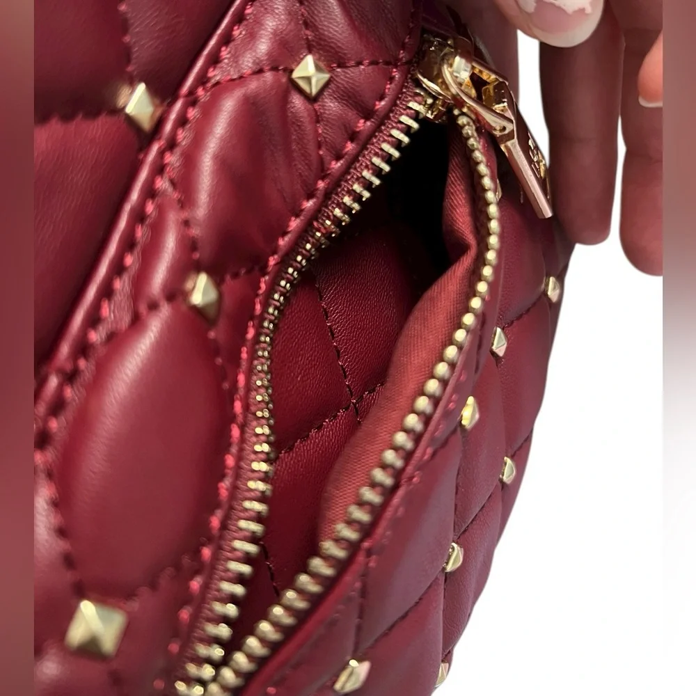 Badgley Mischka Small Diamond Quilted Studded Backpack NWT